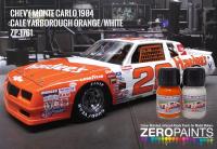 Chevy Monte Carlo 1984 Cale Yarborough Orange/White Paint Set 2x30ml