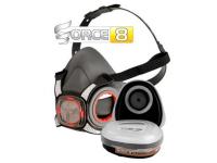 Force 8 Half Mask Twin Respirator with Typhoon Valve and Pair of A1P2 filters