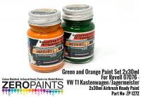 Green and Orange Paint Set 2x30ml For Revell 07076 - VW T1 Kastenwagen/Jagermeister