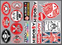A4 Sheet of Hiroboy Stickers