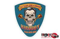 Hiroboy Skull and Pistons Sticker