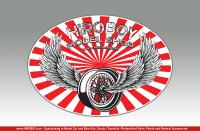 Hiroboy Winged BBS Sticker 100mm