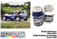 MG Metro 6R4 Rothmans - White and Blue Paint Set 2x30ml