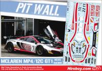 Mclaren MP4-12C GT1 Hexis Racing 2012 Decals for Fujimi