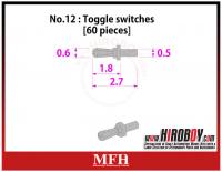 Metal Rivets Series No.12 : Toggle switches [60 pieces] P1028