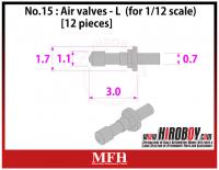 1:12 Air valves  Large [12 pieces] P1031
