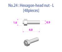 Metal Rivets Series No.24 : Hexagon-head rivets-L (42 pieces)