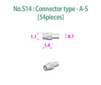 Metal Rivets Series No:S14 : Connector type-A-S (54 pieces)