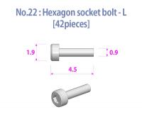 Metal Rivets Series No.22 : Hexagon socket bolt-L (42 pieces)