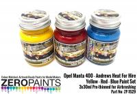 Opel Manta 400 Group B - Andrews Heat for Hire - Yellow, Red and Blue Paint Set 3x30ml