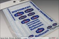 Sponsor Decals - Assorted Rothmans - Size Medium