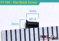Black Screw M1.4 x 3mm 30pcs (Round Head) P1189