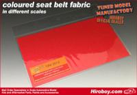 1:12 Scale ADHESIVE backed Seatbelt/Harness Fabric RED