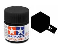 Tamiya Acrylic Mini X-1 Black (Gloss) - 10ml Jar
