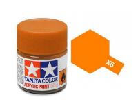 Tamiya Acrylic Mini X-6 Orange  (Gloss) - 10ml Jar