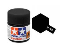 Tamiya Acrylic Mini X-18 Semi Gloss Black - 10ml Jar