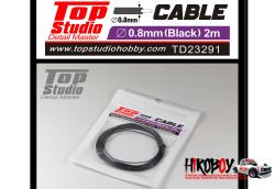0.8mm Black Cable (Black) 2m