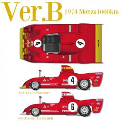 1:12 Alfa Romeo Tipo33 T12 Ver.B : 1974 Rd.1 Monza 1,000km