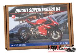 1:12 Ducati Superleggera V4 Detail-UP Set for Tamiya 14143 (PE+Resin+Metal parts)