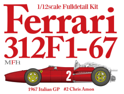 1:12 Ferrari 312F1-67 Ver.B : 1967 Italian GP #2 Chris Amon Full Detail Kit