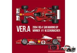 1:12 Ferrari F2004 Ver.B : 2004 Rd.14 Belgian GP / Rd.17 Japanese GP - Full Detail Multi Media Kit