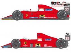 1:24 Ferrari F1 640 / 642 - F189/ F191 (1989/1991) Decal Set (Hasegawa)