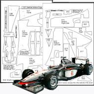 1:20 McLaren MP4/13 Carbon Fiber Template Set #7116