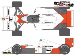 1:20 McLaren MP4/5 1989 Sponsor Decal Set (for Fujimi)