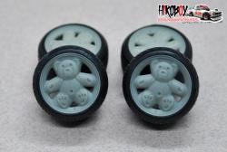 1:24 14" Wheels Ronal Teddy Bears w Stance Tyres