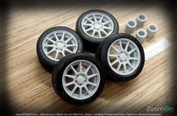 1:24 16'' JDM 98 Spec Wheels and Tyres