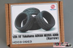1:24 19" Yokohma Advan Neova AD09 Tyres x4 (Narrow)