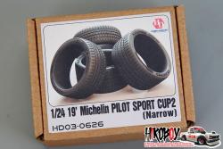 1:24 19" Michelin Pilot Sport Cup 2 Tyres x4 (Narrow)