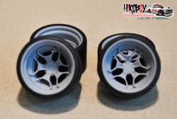 1:24 19" Wheels Rotiform HUR Deep with Tyres