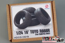 1:24 16" Toyo R888R Tyres for Tamiya 240ZG