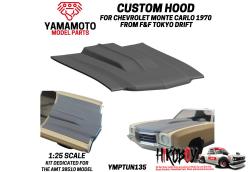 1:24 Custom Bonnet/Hood for Monte Carlo 1970 Fast and the Furious