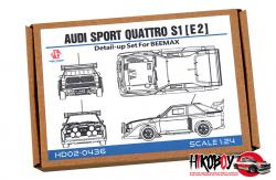 1:24 Audi Sport Quattro S1 [E2] Detail-up Set For Beemax/Platz/NUNU（PE+Metal parts+Resin）