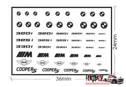 1:24 BMW Logo Metal Decals