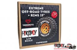 1:24 Extreme Off Road Tyres & Rims