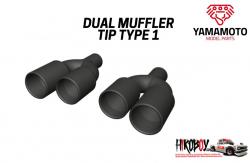 1:24 Dual Muffler Tip - Type 1