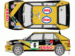 Lancia Super Delta 1993 decals Rally #6