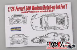 1:24 Ferrari 360 Modena Detail-up Set For Tamiya (PE+Resin)