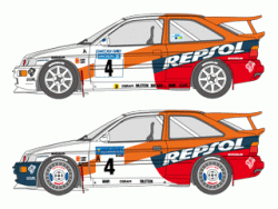 Decals Ford Escort RS Cosworth Rallye Canarias 1997 1:32 1:43 1:24 Thiry calcas 