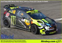 1:24 Ford Fiesta WRC Monza Rally Show / Valentino Rossi 2011 Decals For Belkit