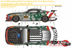 1:24 Ford Mustang GT4 Continental Tire SportsCar Challenge Lime Rock 2018 KohR Motorsports #59 (Tamiya)