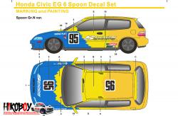 1:24 Honda Civic EG6 Gr.N Spoon Decals