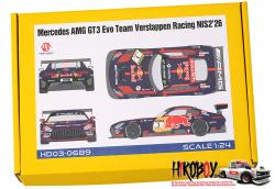 1:24  Mercedes AMG GT3 EVO Team Verstappen Racing NlS2'26  Detail-UP Parts For Tamiya 24345