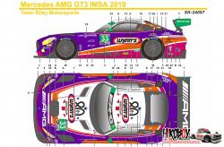 1:24 Mercedes AMG GT3 IMSA 19 Team Riley Motorsports Wynn's Decals (Tamiya)
