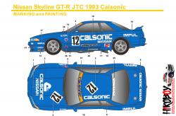 1:24 Nissan Skyline GT-R JTC Calsonic ('90/'91/'92/'93) Decals