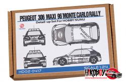 1:24 Peugeot 306 Maxi 96' Monte Carlo Rally Detail-UP Set For Hobby NUNU