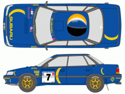 1:24 Subaru Legacy 555 1993 Rally New Zealand/Tour De Corse Decals for Hasegawa